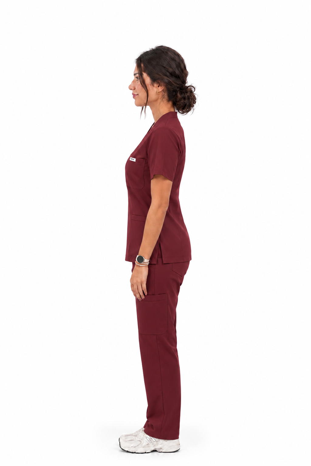 Women's Scrub Wine Red Bi-stretch | YAZA Medical Wear