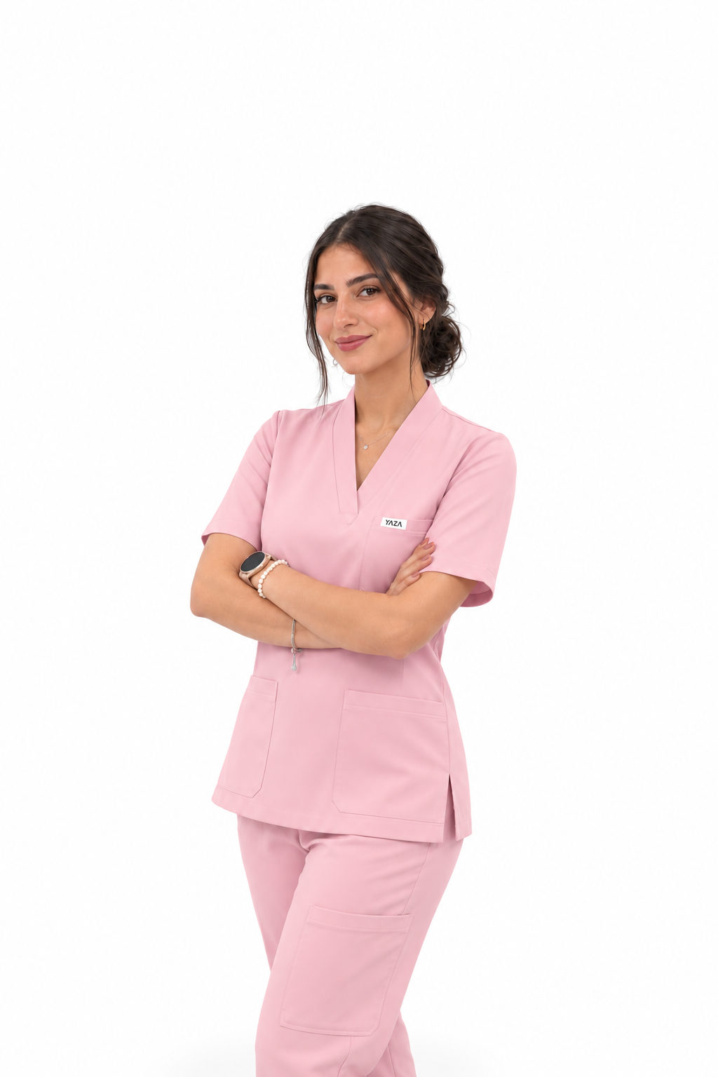 YAZA Women's Scrub – Blush Pink